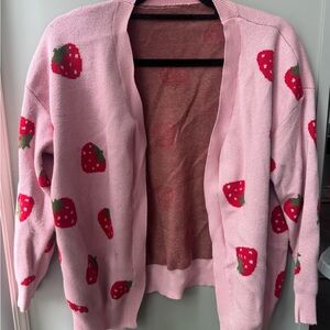 NWOT Pink Strawberry Women's Sweater